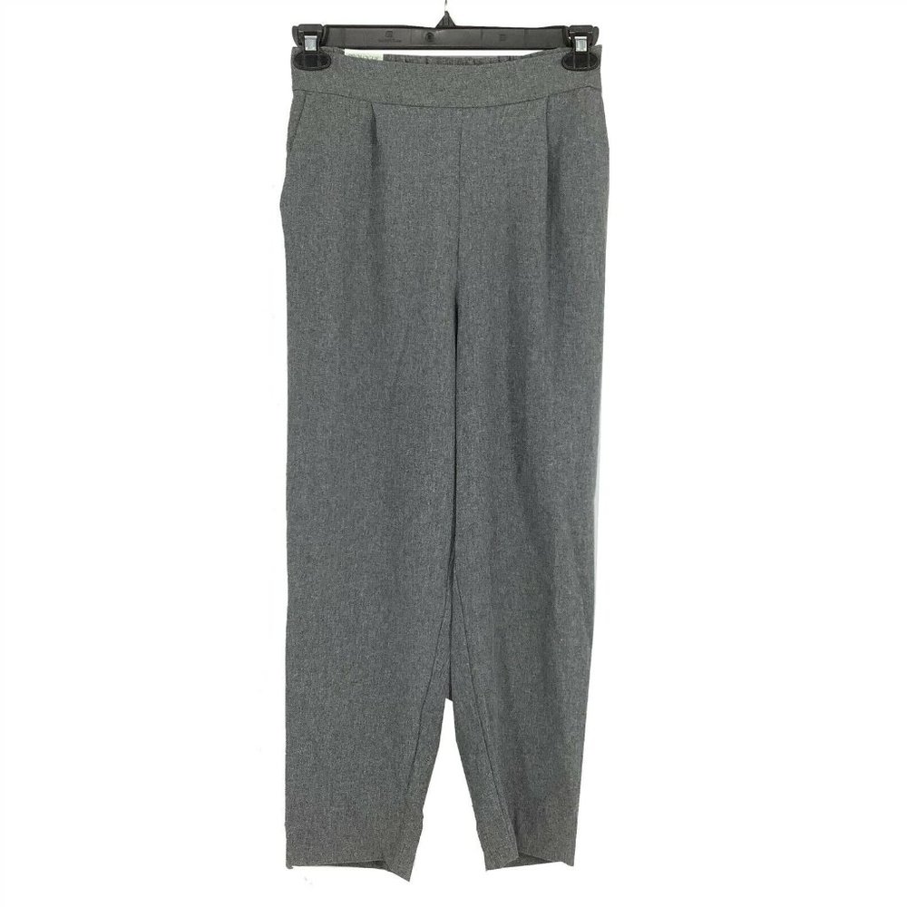 Prologue work pants xs casual straight leg pull on ankle high waisted gray grey